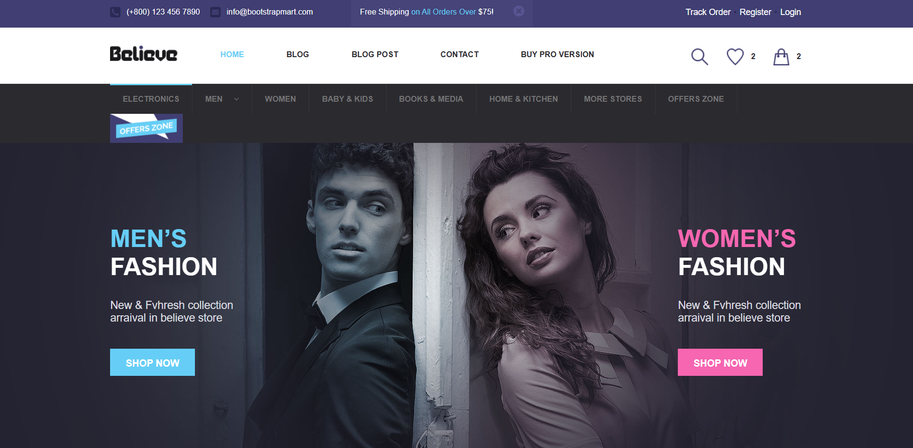 Miniatura del template believe-master