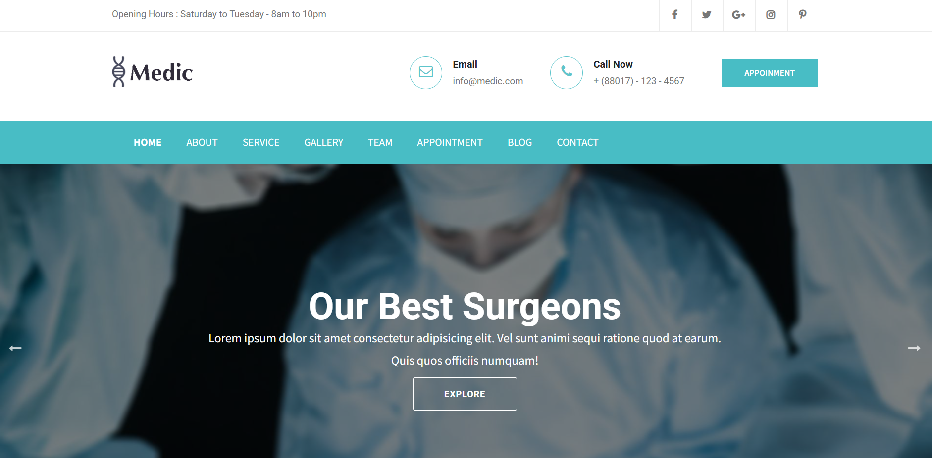 Miniatura del template medic-master